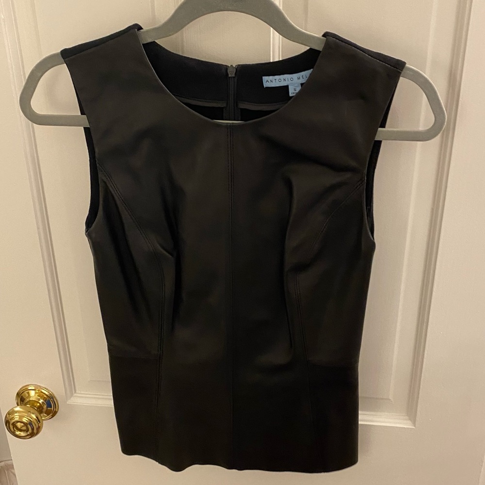Genuine leather top